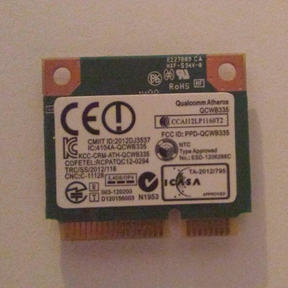 Qualcomm Atheros QCWB335 Mini PCI-E Half Length WLAN/Wifi Adapter - Picture 2 of 2